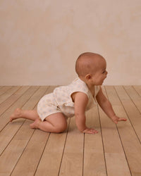 Rylee + Cru Girls' Cinch Playsuit in sand dollars - kids' item - alternate view