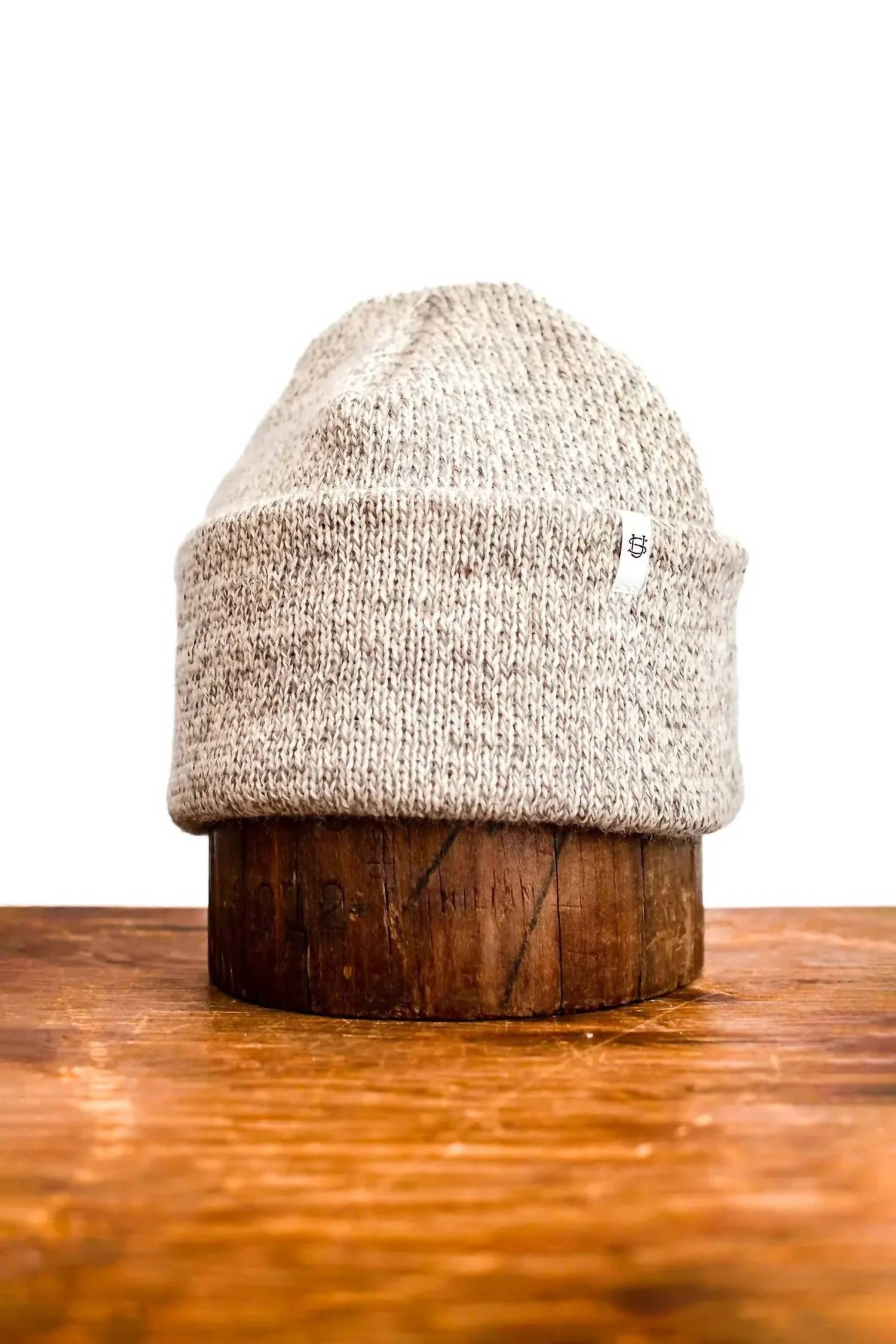 Upstate Stock Unisex Melange Ragg Wool Beanie in oatmeal - men's hat