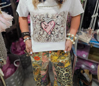 A Rare Bird - Women's Whispering Dove Heart Distressed Shirt