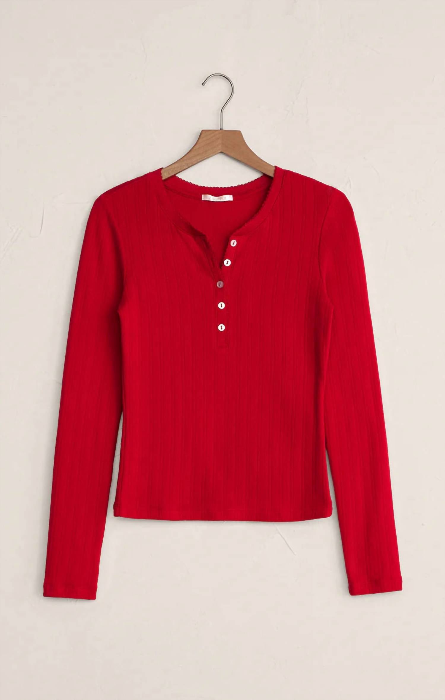 Z Supply - Holly Pointelle Long Sleeve Top