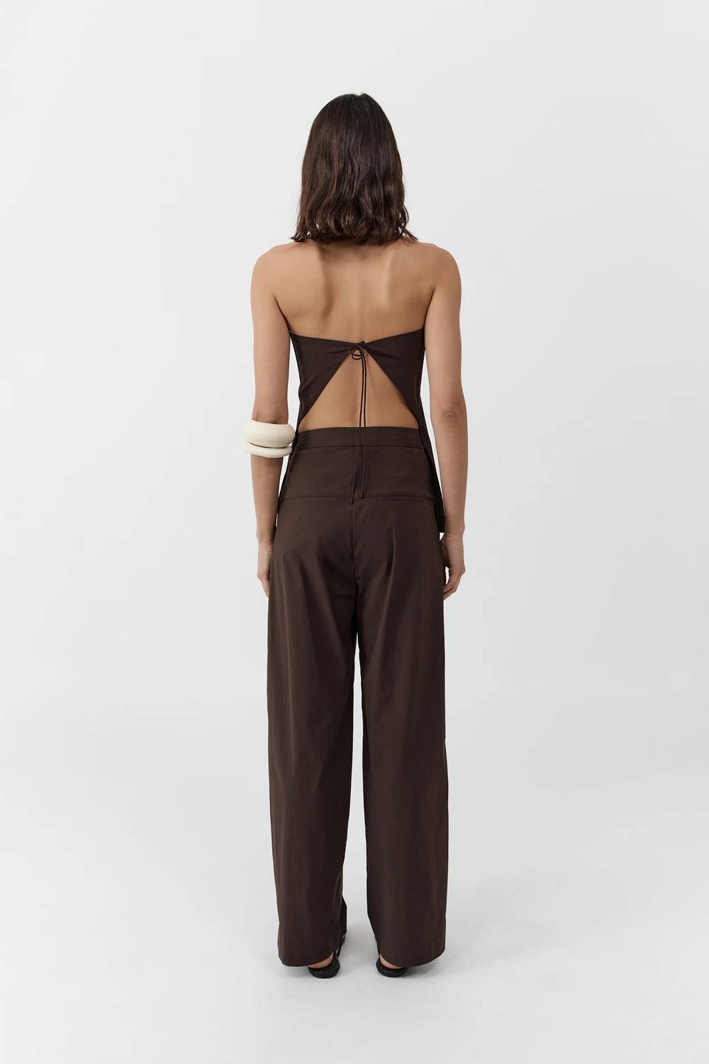 St. Agni - Strapless Rouleau Tie Top