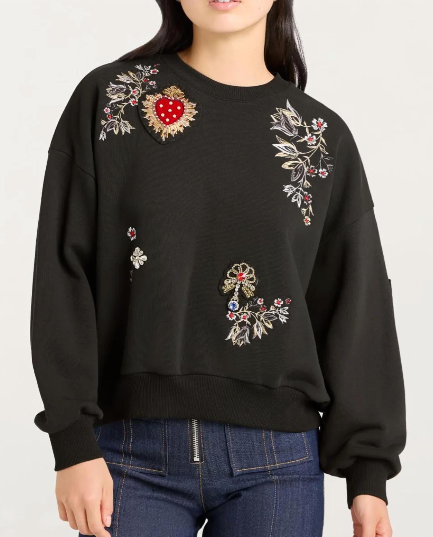 Cinq A Sept - Heritage Patch Brandy Pullover