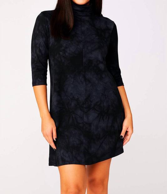 French Kyss - Tie Dye Mock Neck Dress