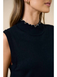 Lalavon - Women's Sleeveless Mock Neck Dress