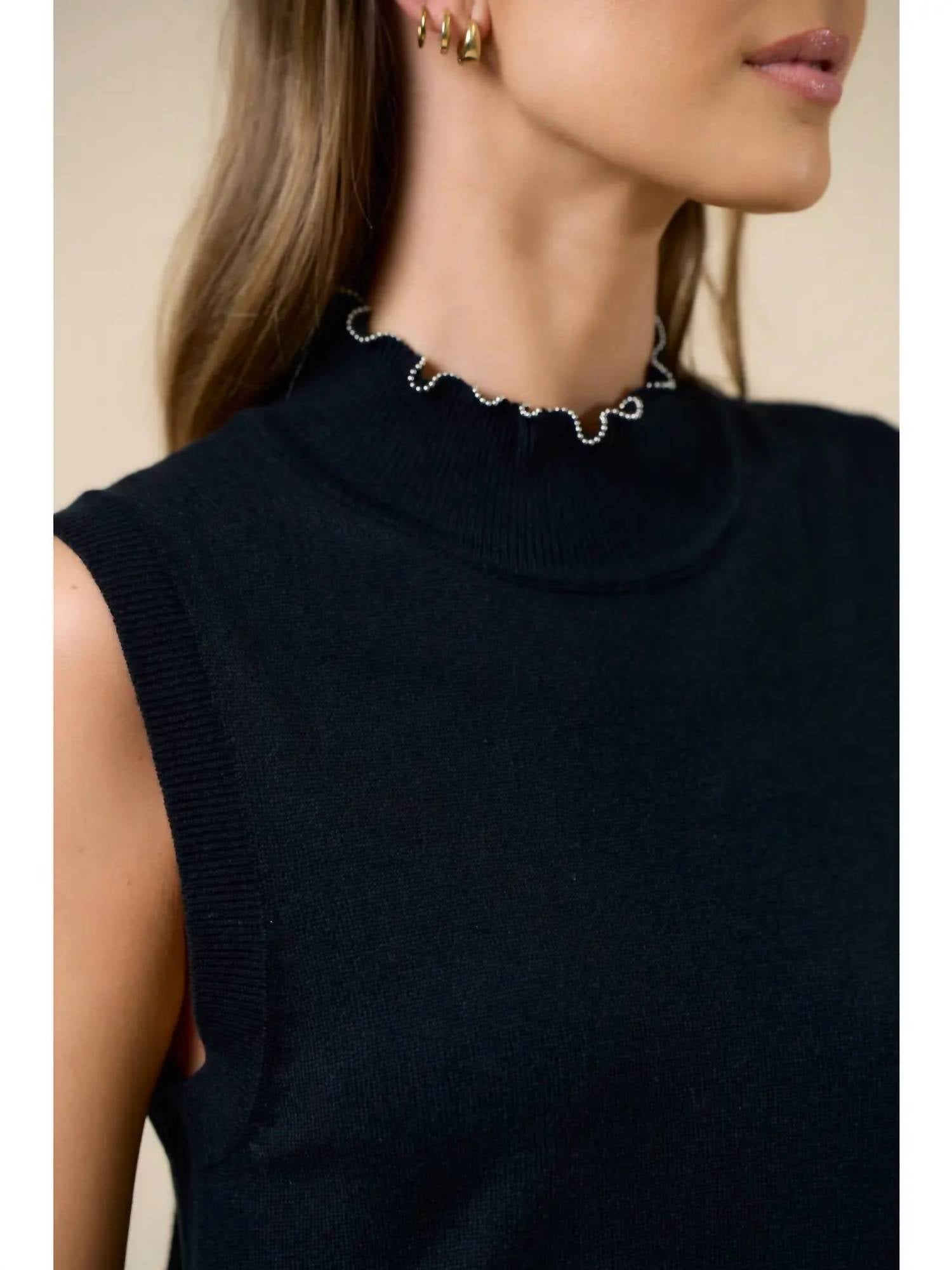 Lalavon - Women's Sleeveless Mock Neck Dress