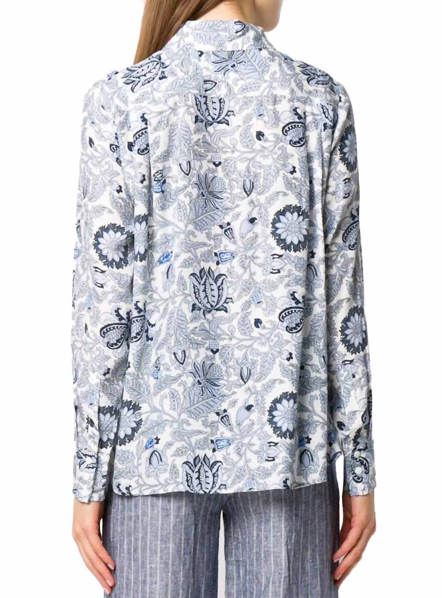 Gold Hawk - Paisley Blouse Blue
