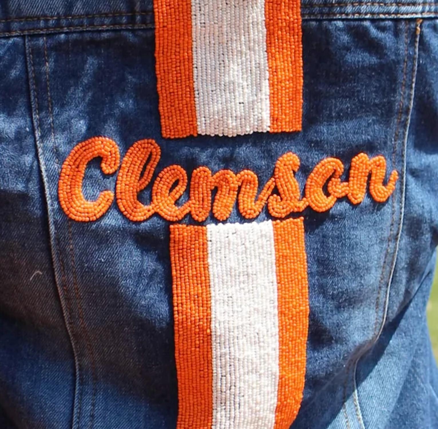 Pearls & Camo - Women's Fan Denim Jacket