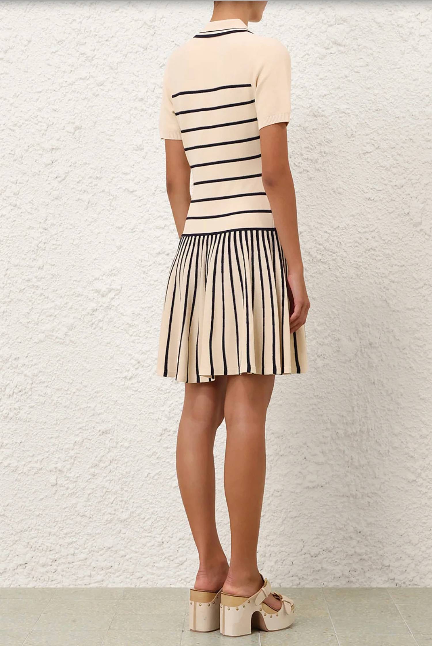 Zimmermann - Luna Striped Polo Mini Dress