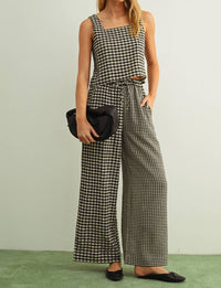 Miou Muse - Grant Gingham Straight Pants