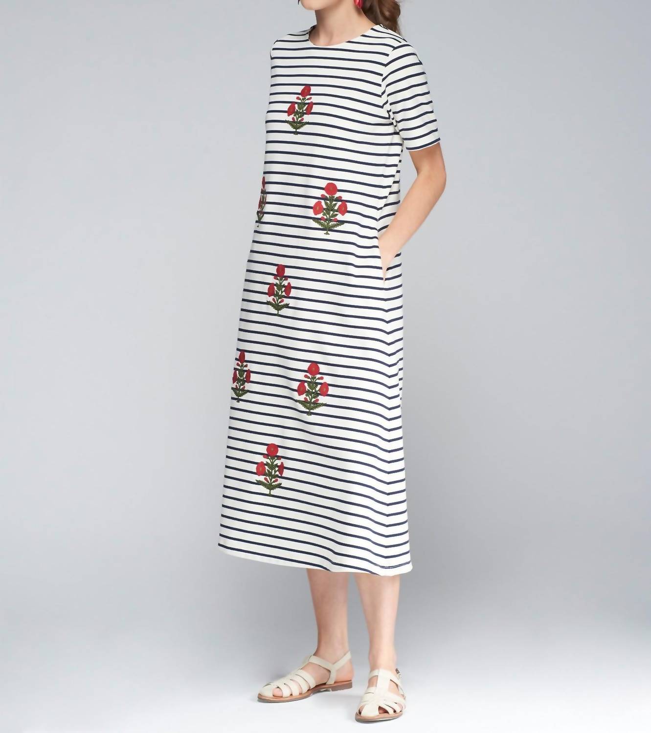 Vilagallo - Embroidered Clara Midi Dress