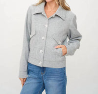 SIX/FIFTY Katrina Herringbone Jacket in grey 1 - women's jacket - view 4