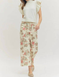 Entro - Lexi Ruffle Sleeve Knit Top