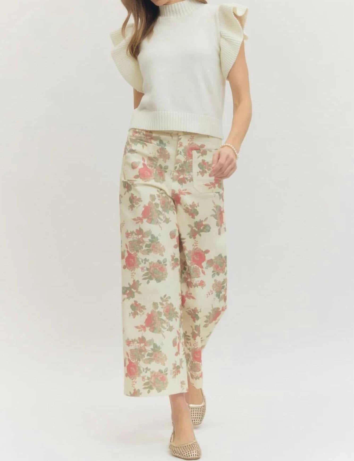 Entro - Lexi Ruffle Sleeve Knit Top