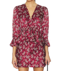CIAO LUCIA Renata V-neck Top in ruby - women's blouse