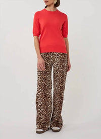 Esqualo - Leopard Wide Leg Pants
