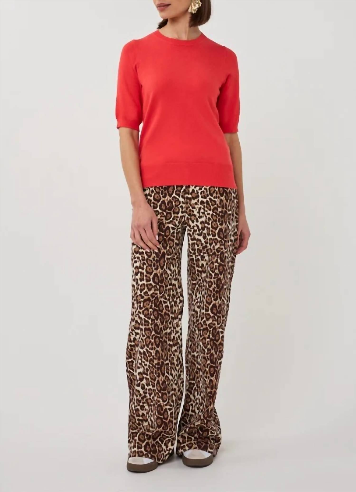 Esqualo - Leopard Wide Leg Pants