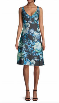 Kevan Hall - Floral V-Neck Slip Dress