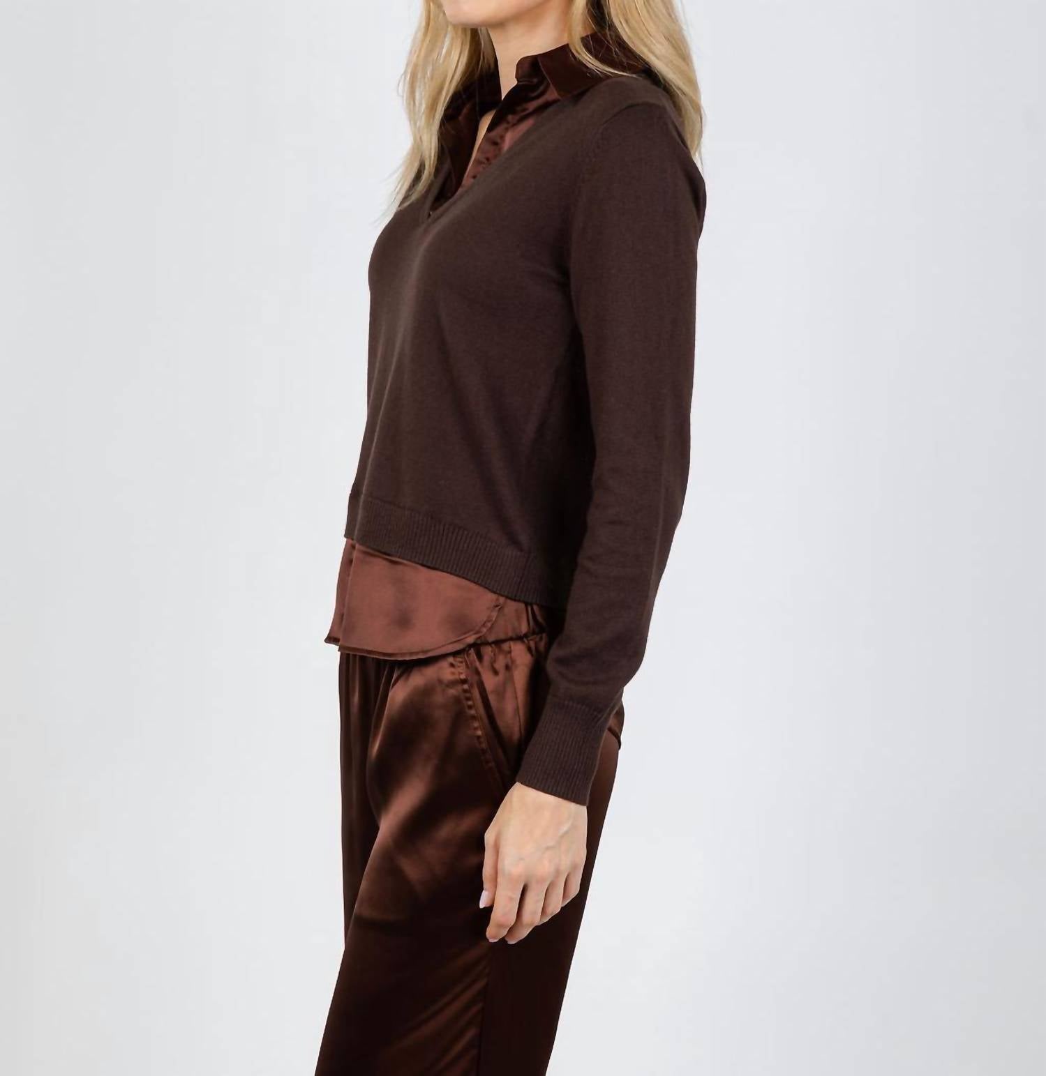 J. Society - Lyla Two Fer Pullover Sweater