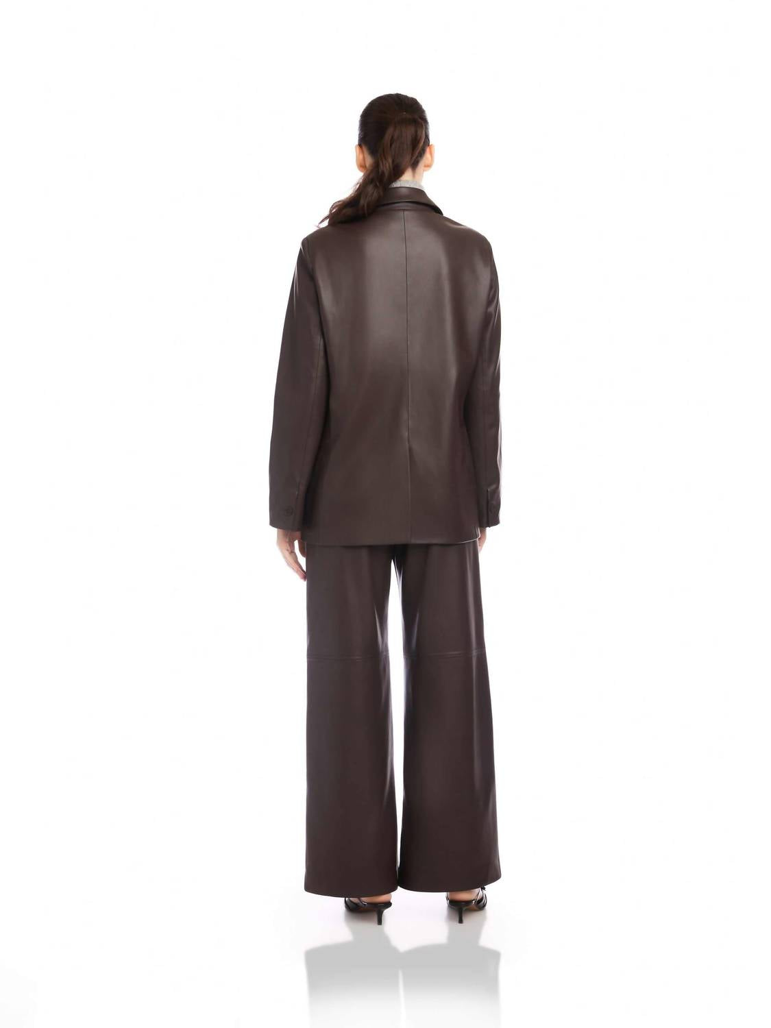Fifteen Twenty - Regan Faux Leather Blazer