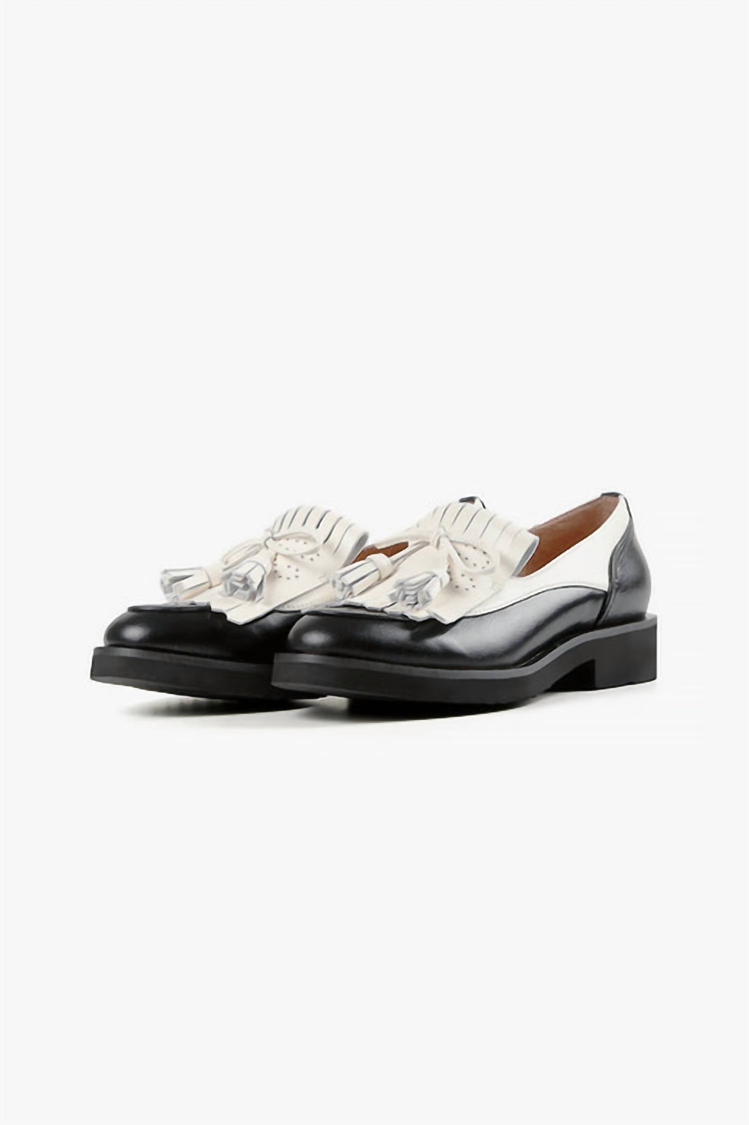 ALL BLACK Women's Kilty Guy Flats in black white - women's flats - detail view