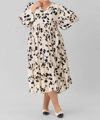 Bitte Kai Rand - Gingko Leaves Flounce Dress - Plus Size