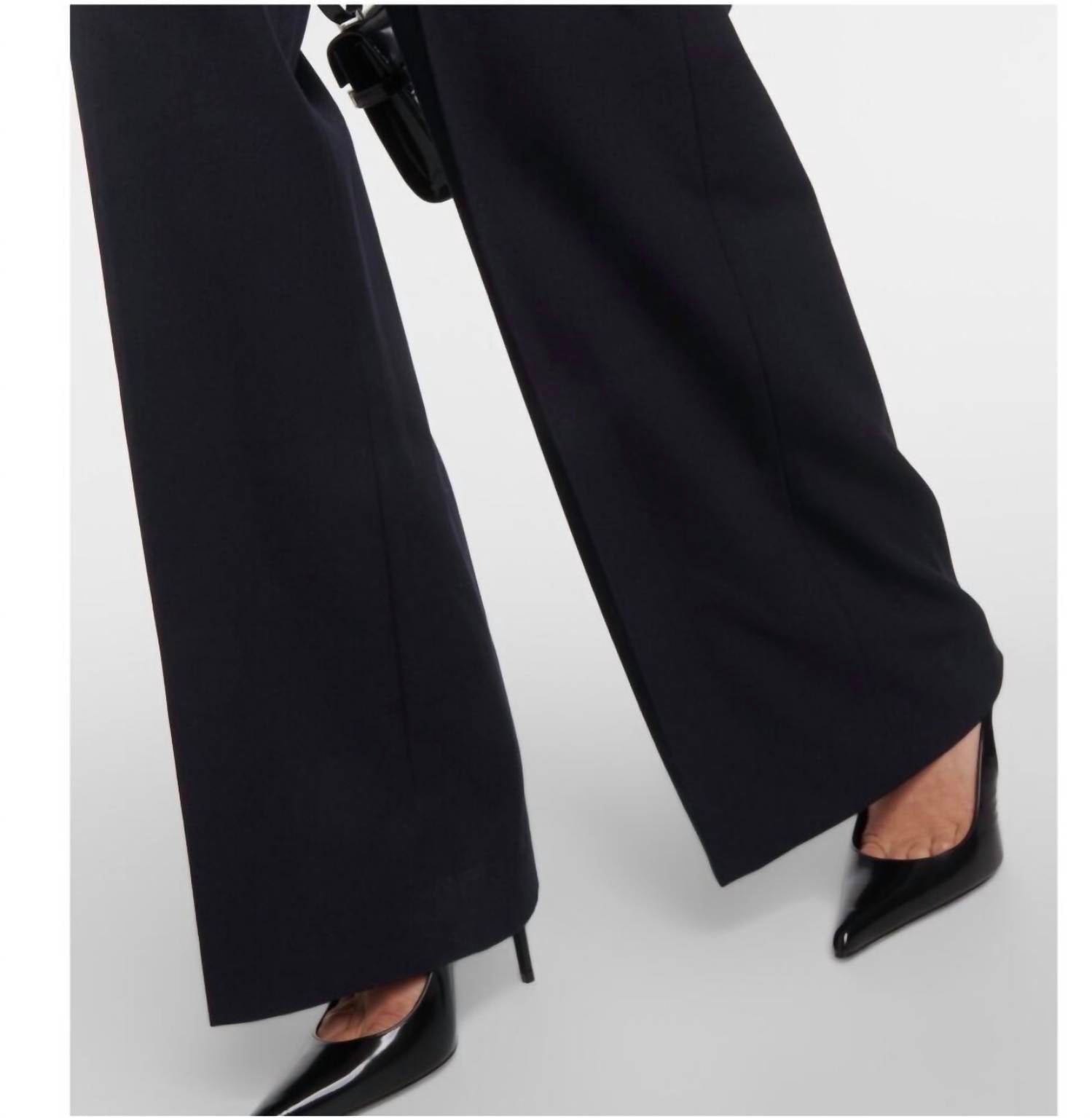 Nili Lotan - Johan Wool-blend Twill Wide-leg Pants