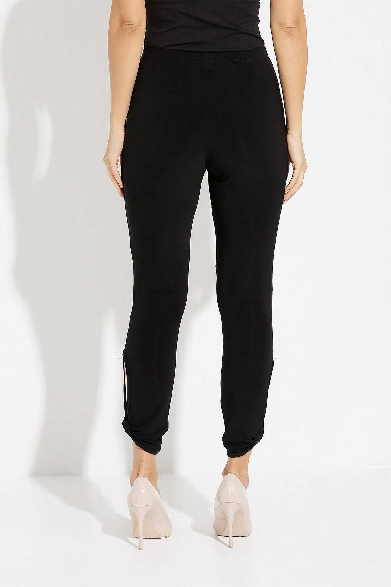 Joseph Ribkoff Keyhole legging in black - women's pants - detail view