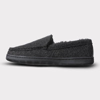 Lamo Men's Classic Harrison Wool Slip-on Moccasin in black - men's loafer - view 5