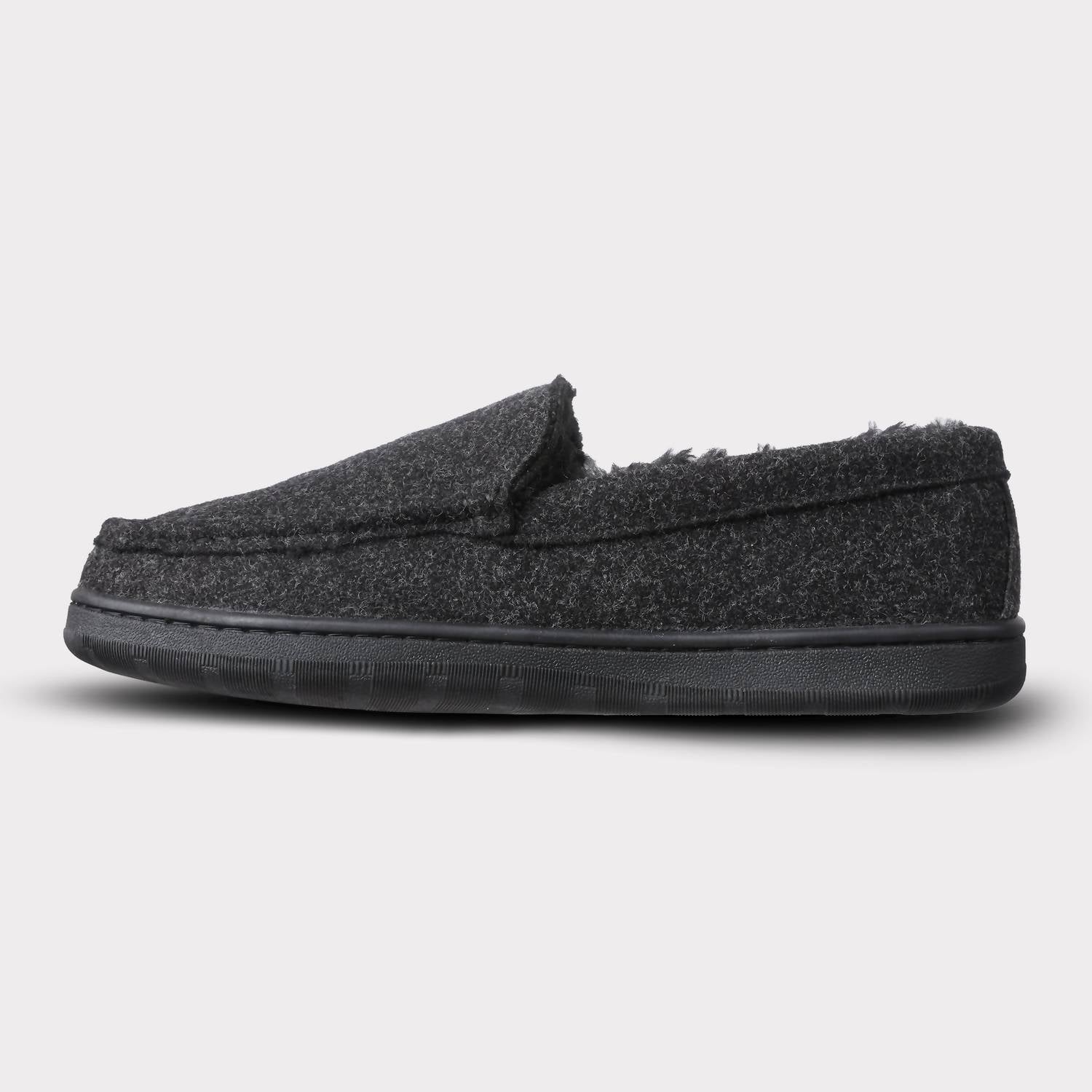 Lamo Men's Classic Harrison Wool Slip-on Moccasin in black - men's loafer - view 5