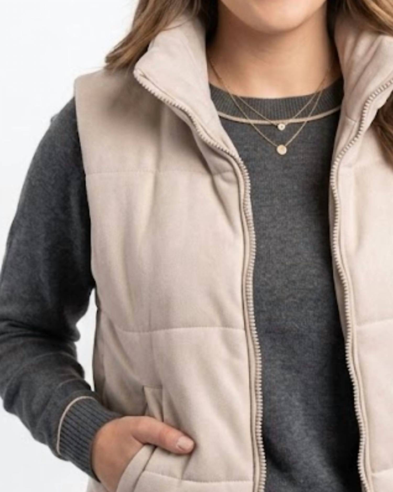 Be Cool - Puffer Vest With Zipper Closure