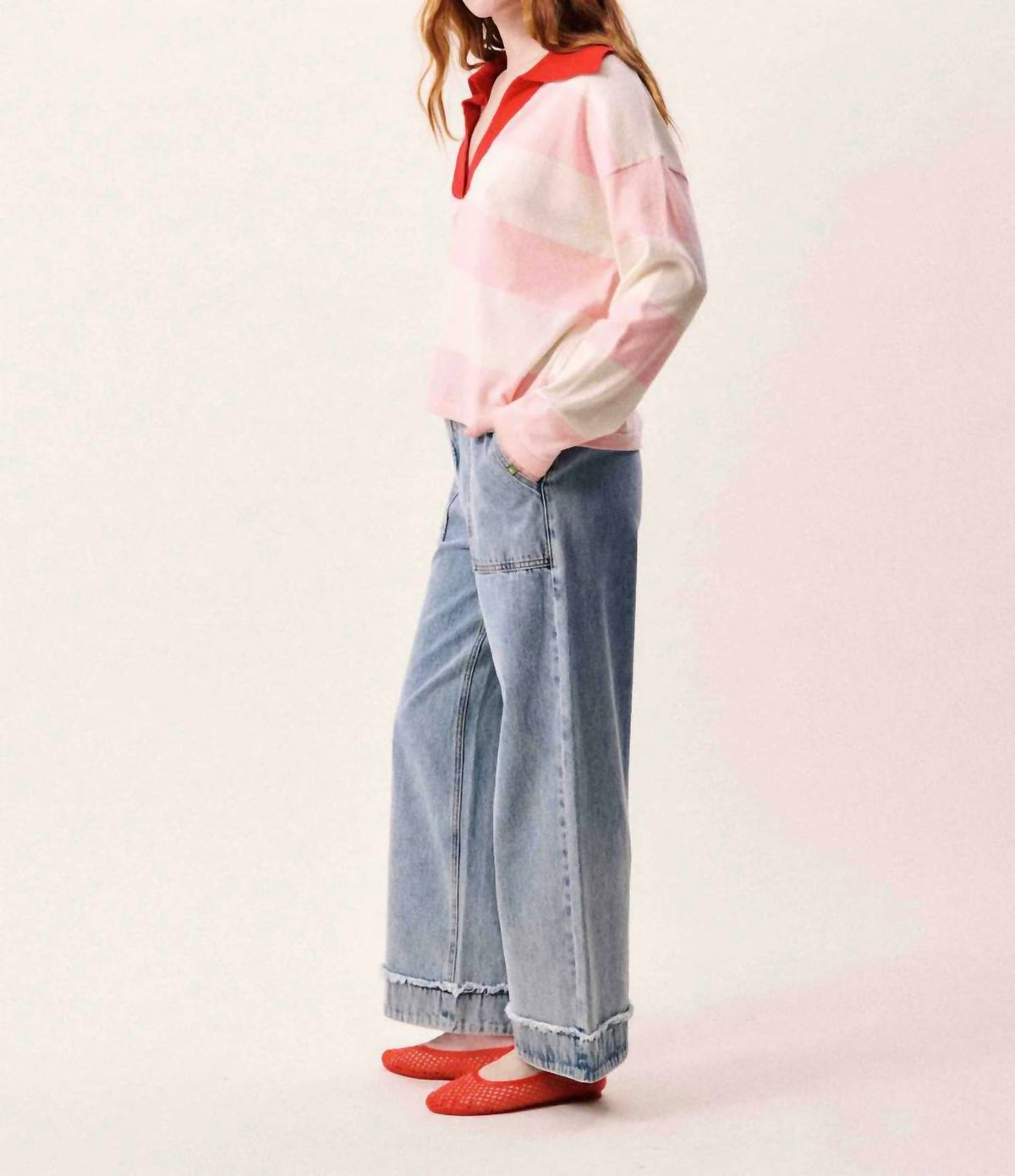 Frnch - Hydralis Striped Polo Sweater