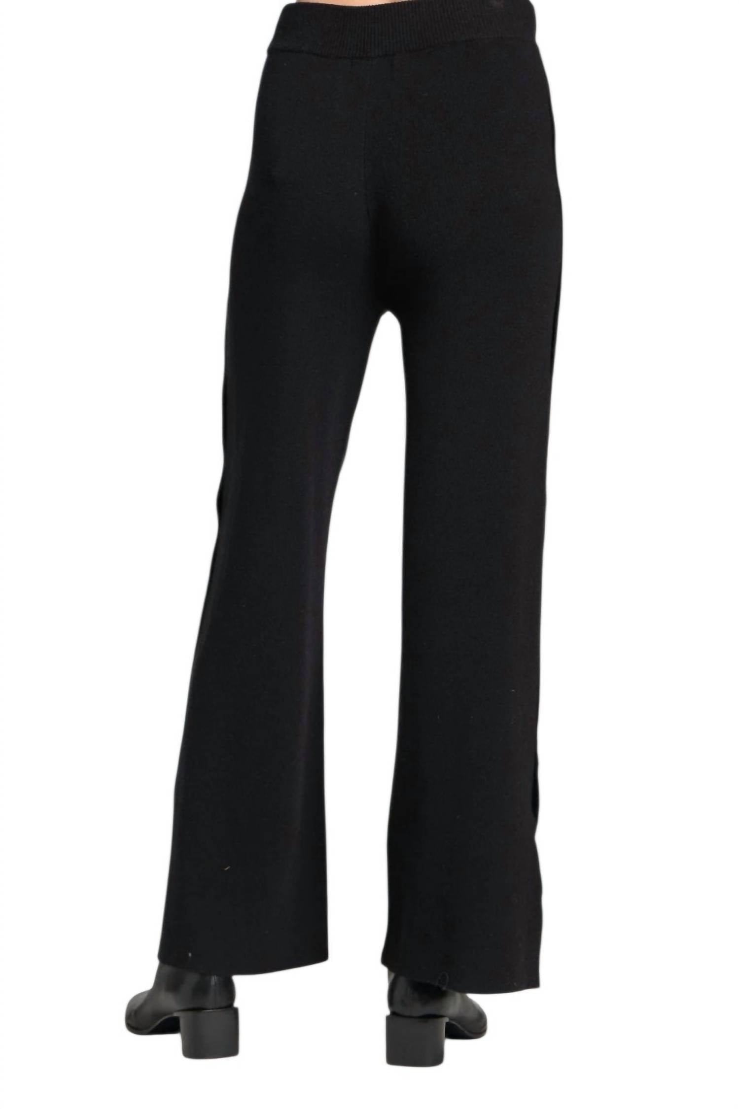 Apny - Knit Luxe Pull On Spli T Hem Pants