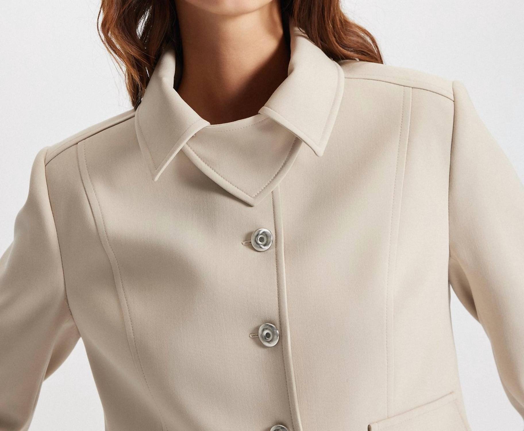 Theo The Label - Daphne Collar-Tab Military Jacket