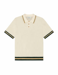 Les Deux - Lace Knitted Short Sleeve Polo