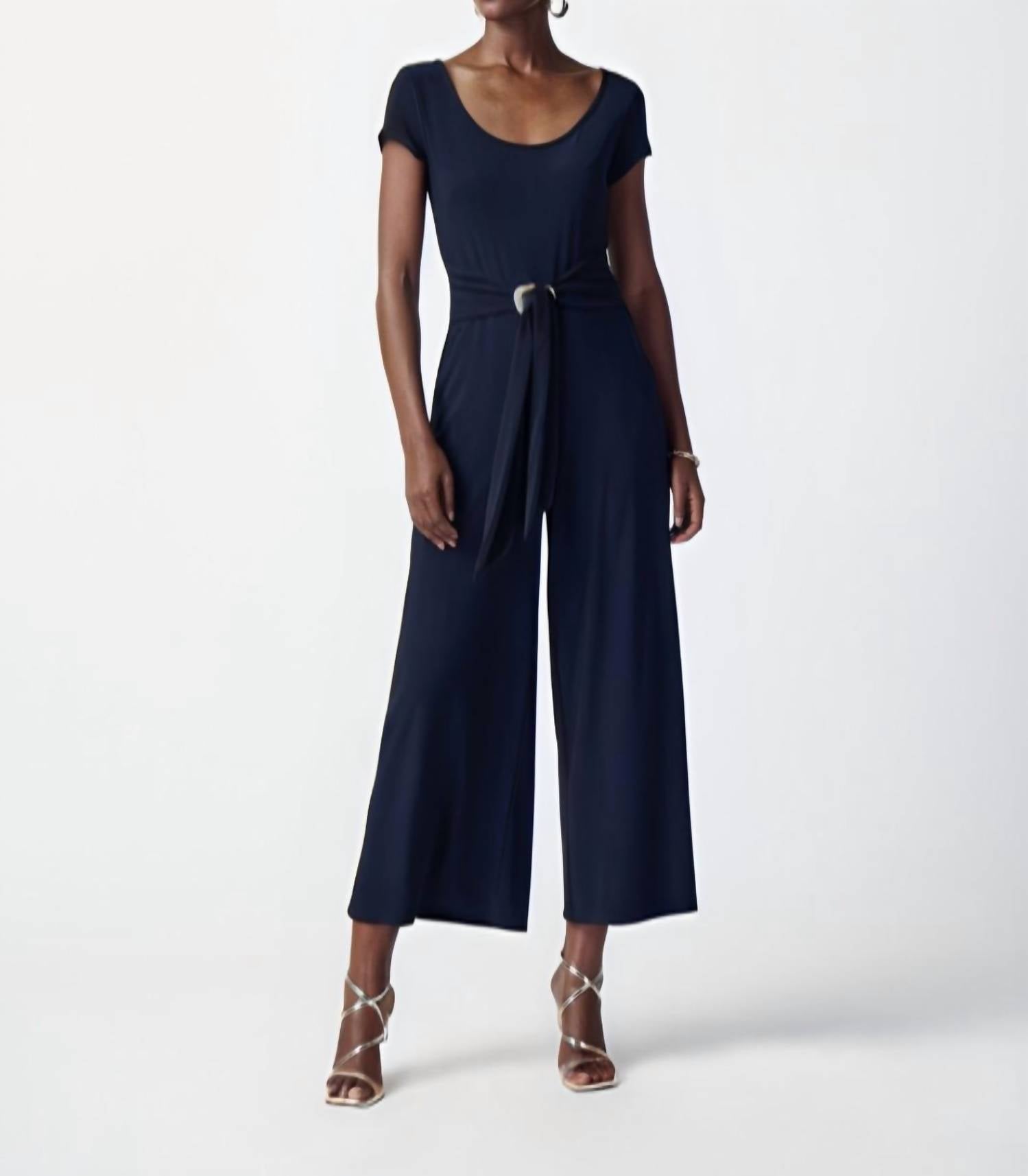 Joseph Ribkoff - Silky Knit Culotte-leg Jumpsuit
