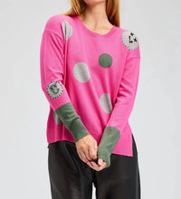 Zaket & Plover - Spots Intarsia Sweater with Happy Face