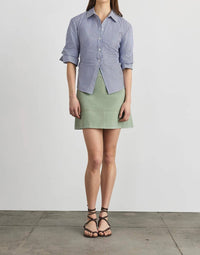 Tanya Taylor - Winslet Collared Ruched Sleeves Top