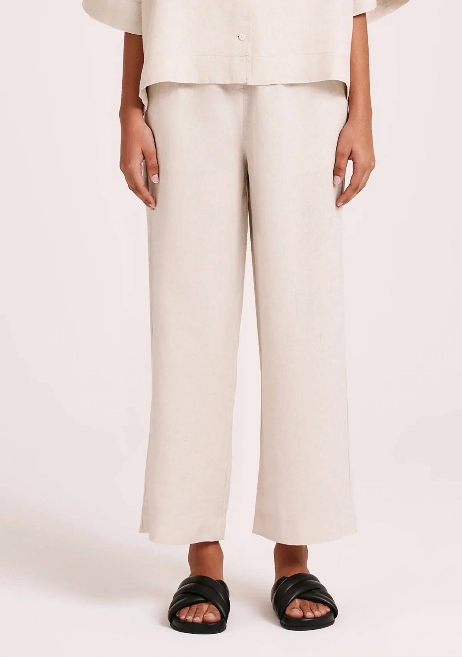 Nude Lucy - Lounge Linen Crop Pants