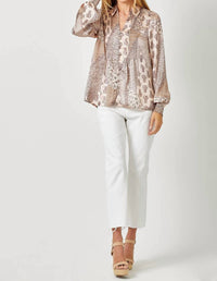 Mystree - Pintuck Print Blouse