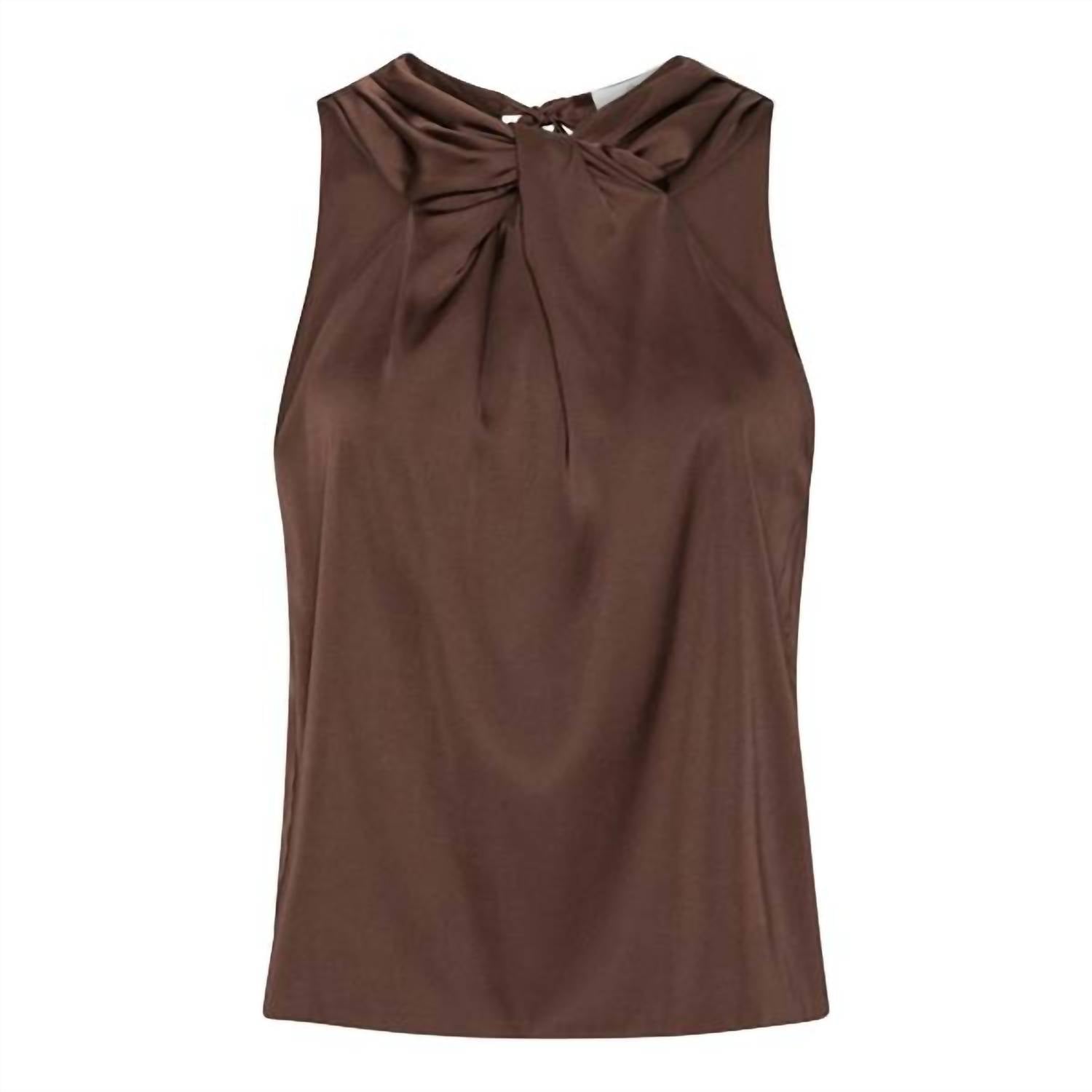 Karmamia Florence Top in brown - women's shirt - detail view