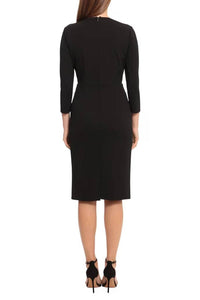 Maggy London - Gathered Pleated Waist Sheath Dress