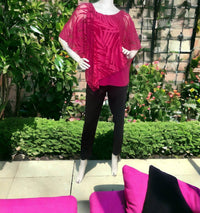 Michael Tyler - Short Sleeve Layered Flowy Tunic
