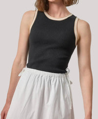 Lilla P - Contrast Trim Knit Tank Top