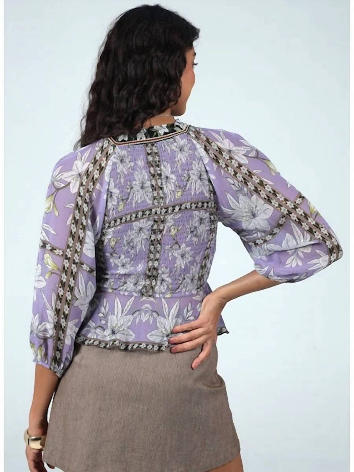 Aylaya - Flowy Smocked Top