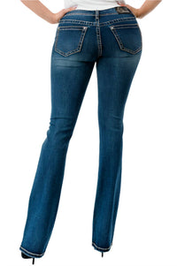 Grace In La - Basic Mid Rise Bootcut Jean