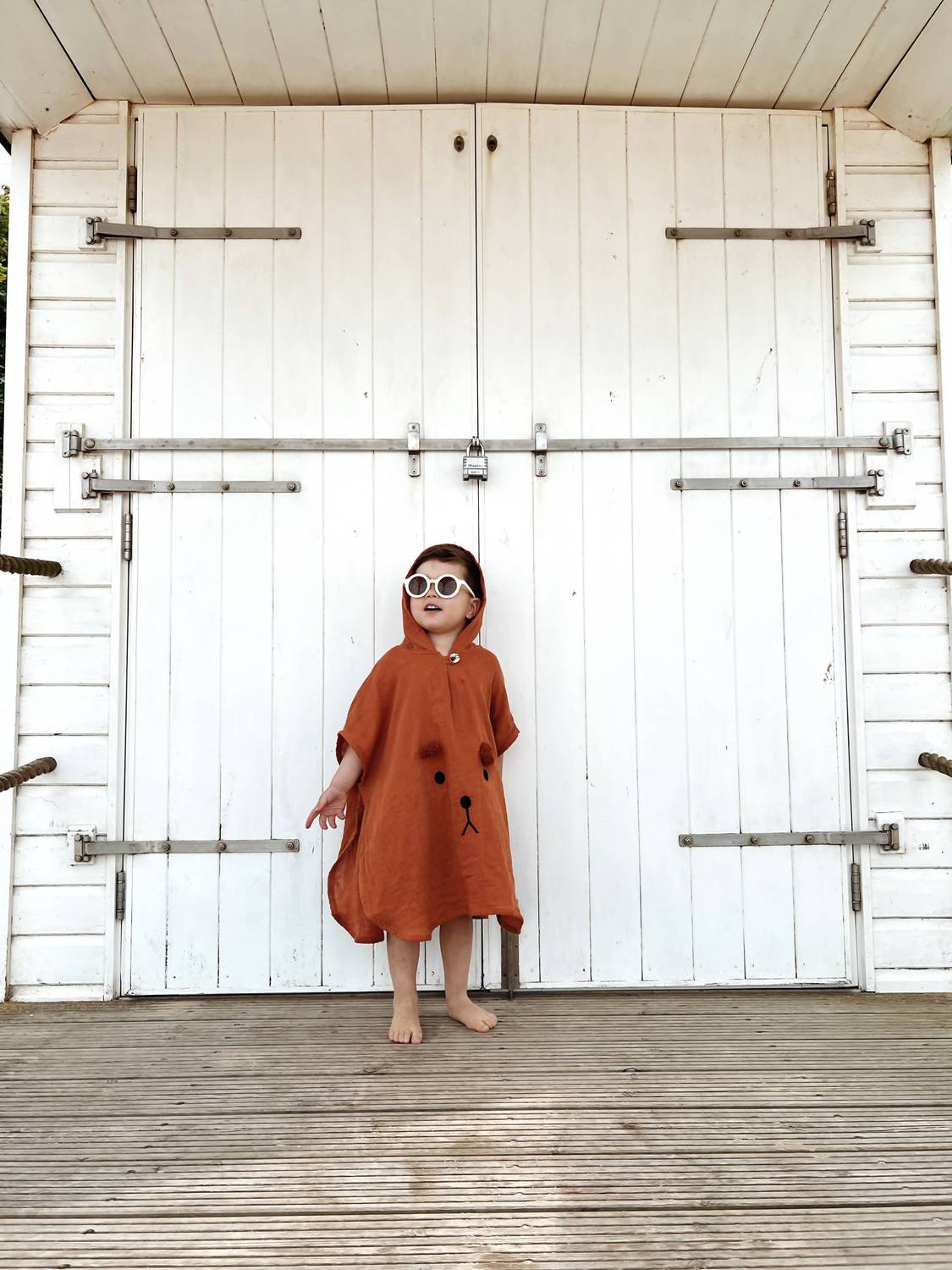 Ada Baby - Bear Organic Muslin Poncho For Babies And Toddlers