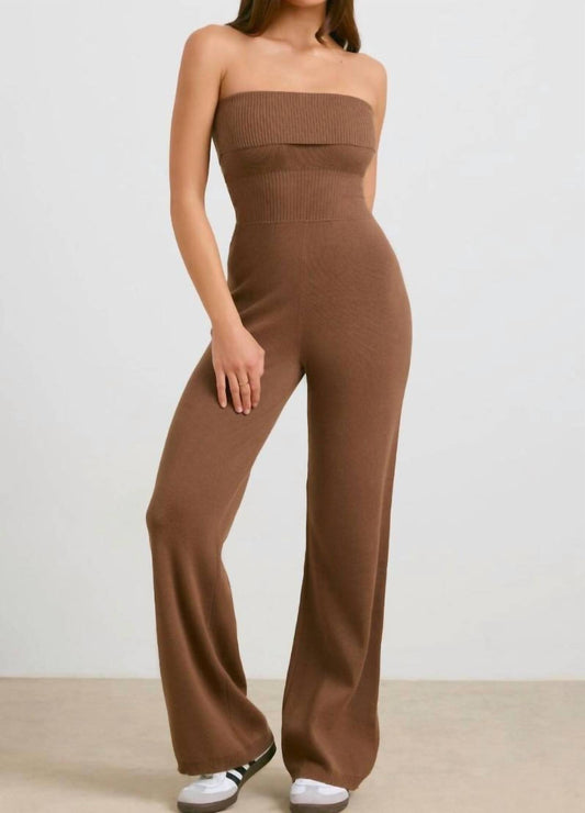 Kimberly C - Coffee Run Foldover Knit Jumpsuit