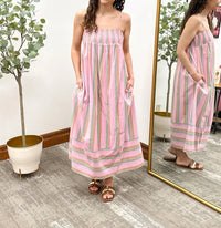 Wishlist - Stripe Smocked Midi Dress