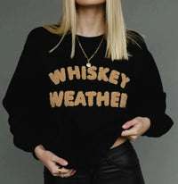 Panache Apparel Whiskey Weather Sweatshirt in black - women's sweater