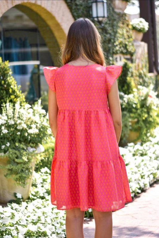 J.Marie - Ella Ruffle Sleeve Dress